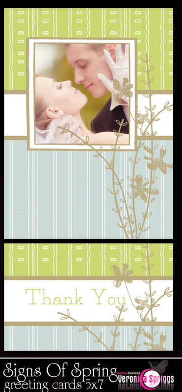 Signs Of Spring 5 x 7 Portrait Greeting Cards Template