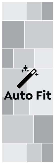 Auto Fit, Triple Square Portrait