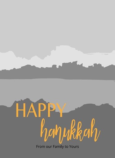 HAPPY Hanukkah Gold Portrait