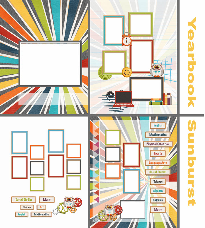 Yearbook Sunburst Template