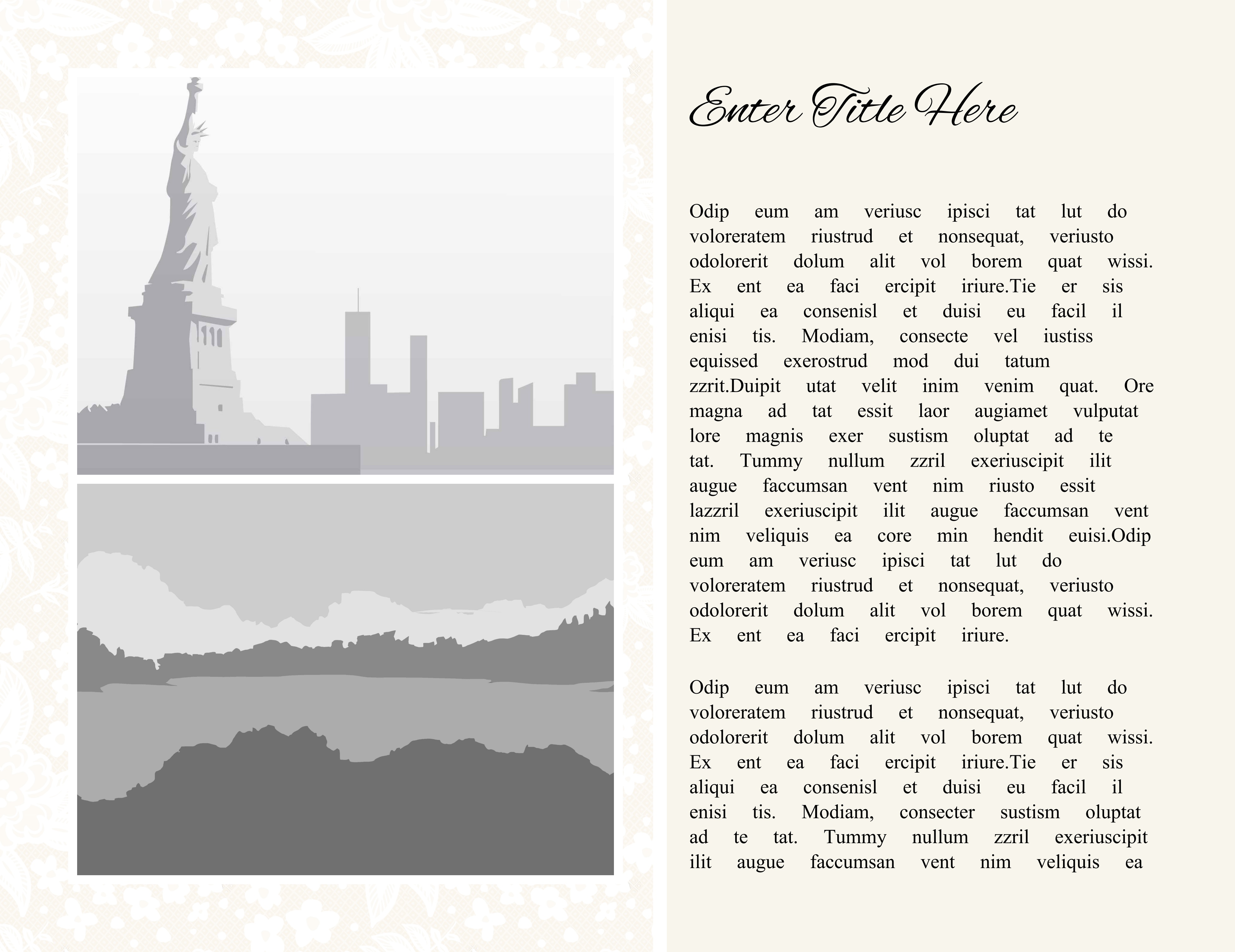 2 Images - Landscape+Text Right