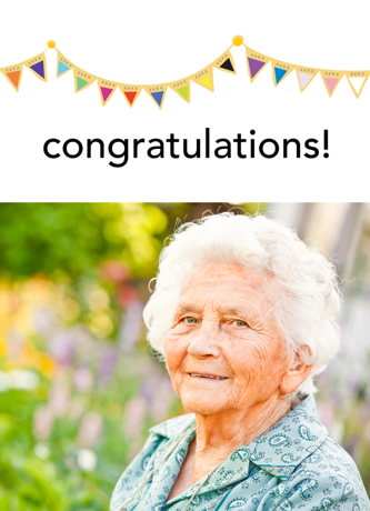 Congratulations or Blank Rainbow Banner Card