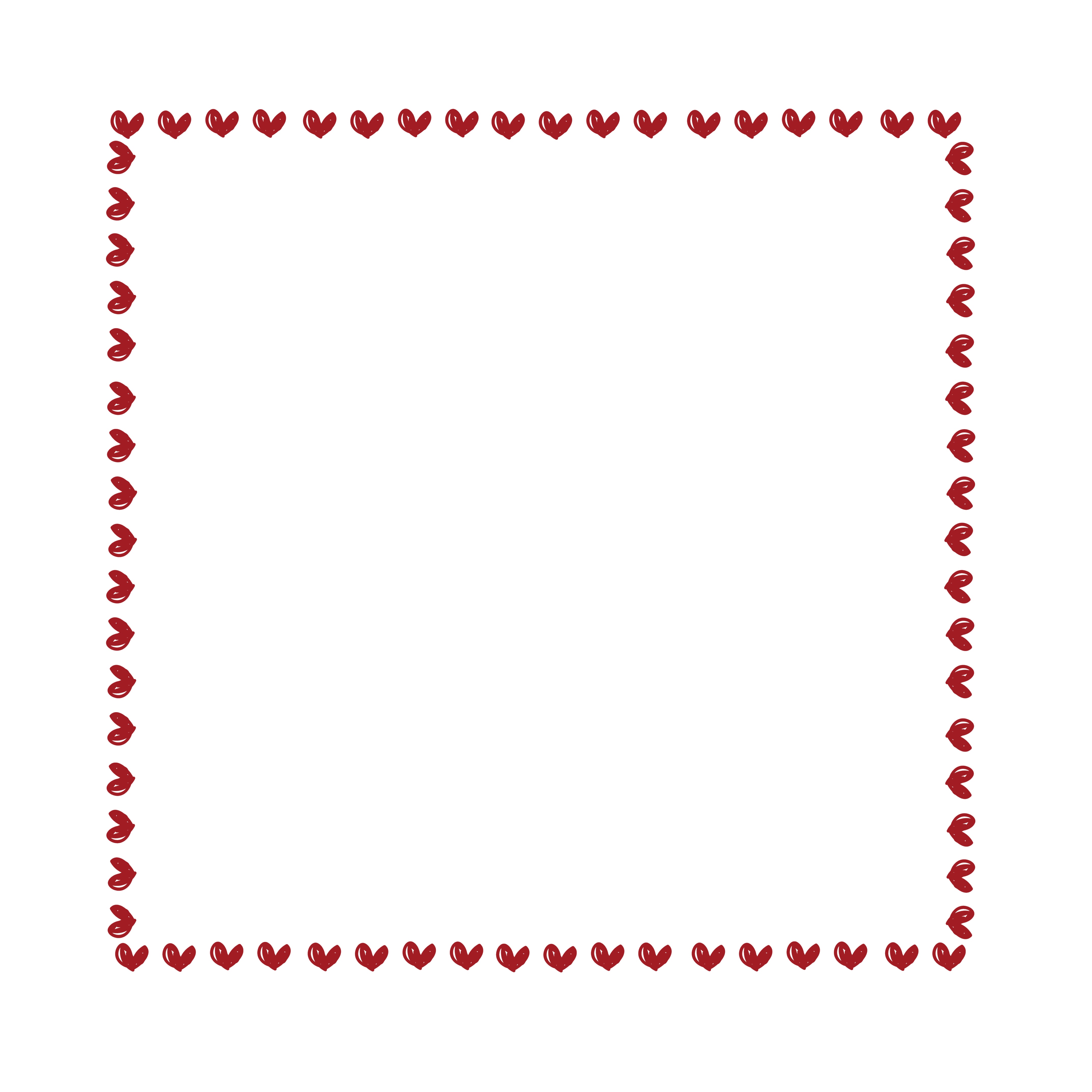 Border - Hearts - Red
