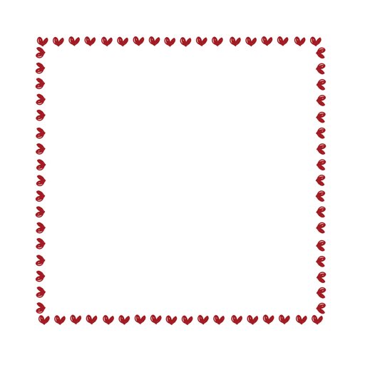 Border - Hearts - Red