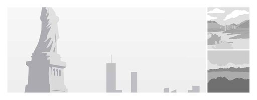 3-Up Spread Landscape + 2 Square Right