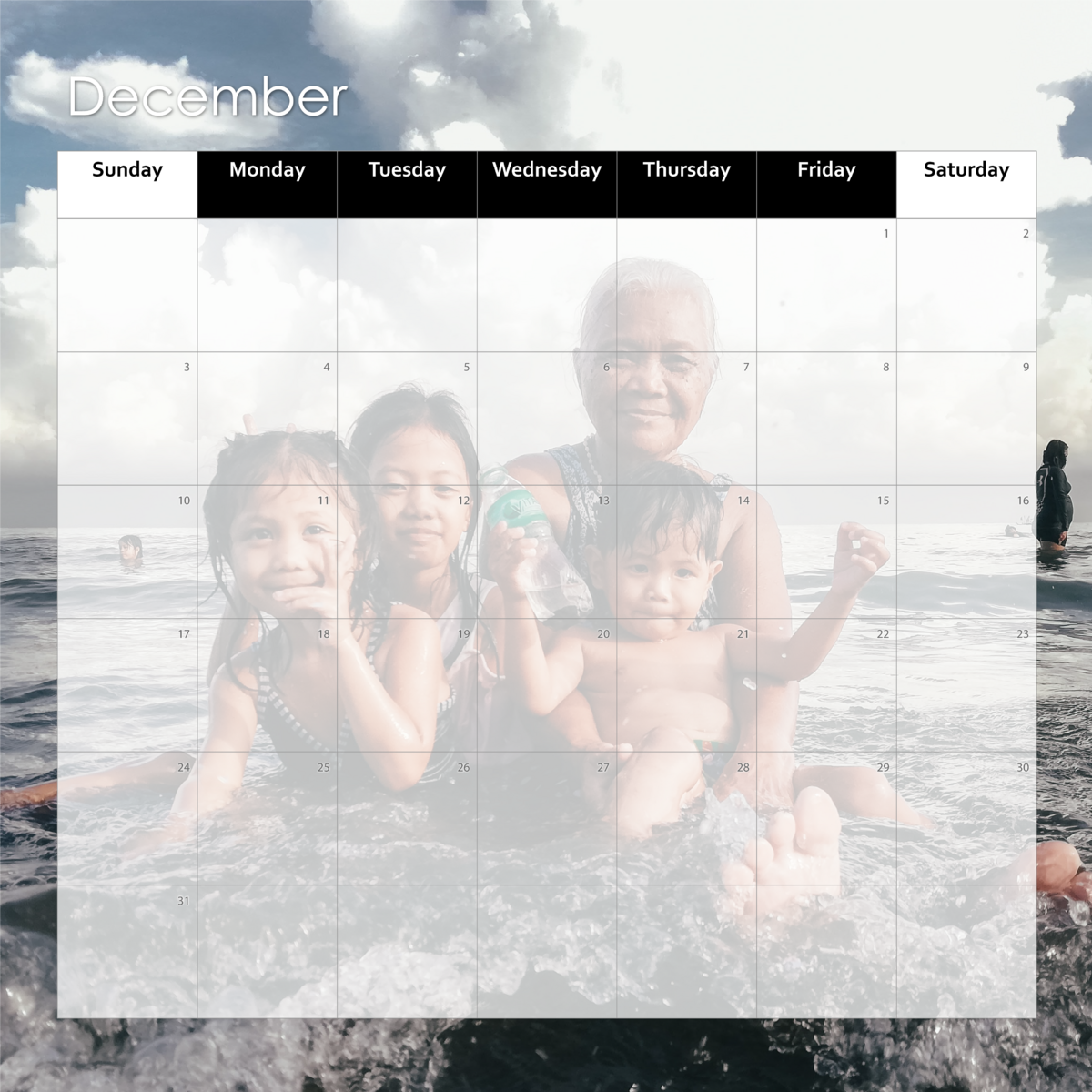 Sheer - Sunday Start Template