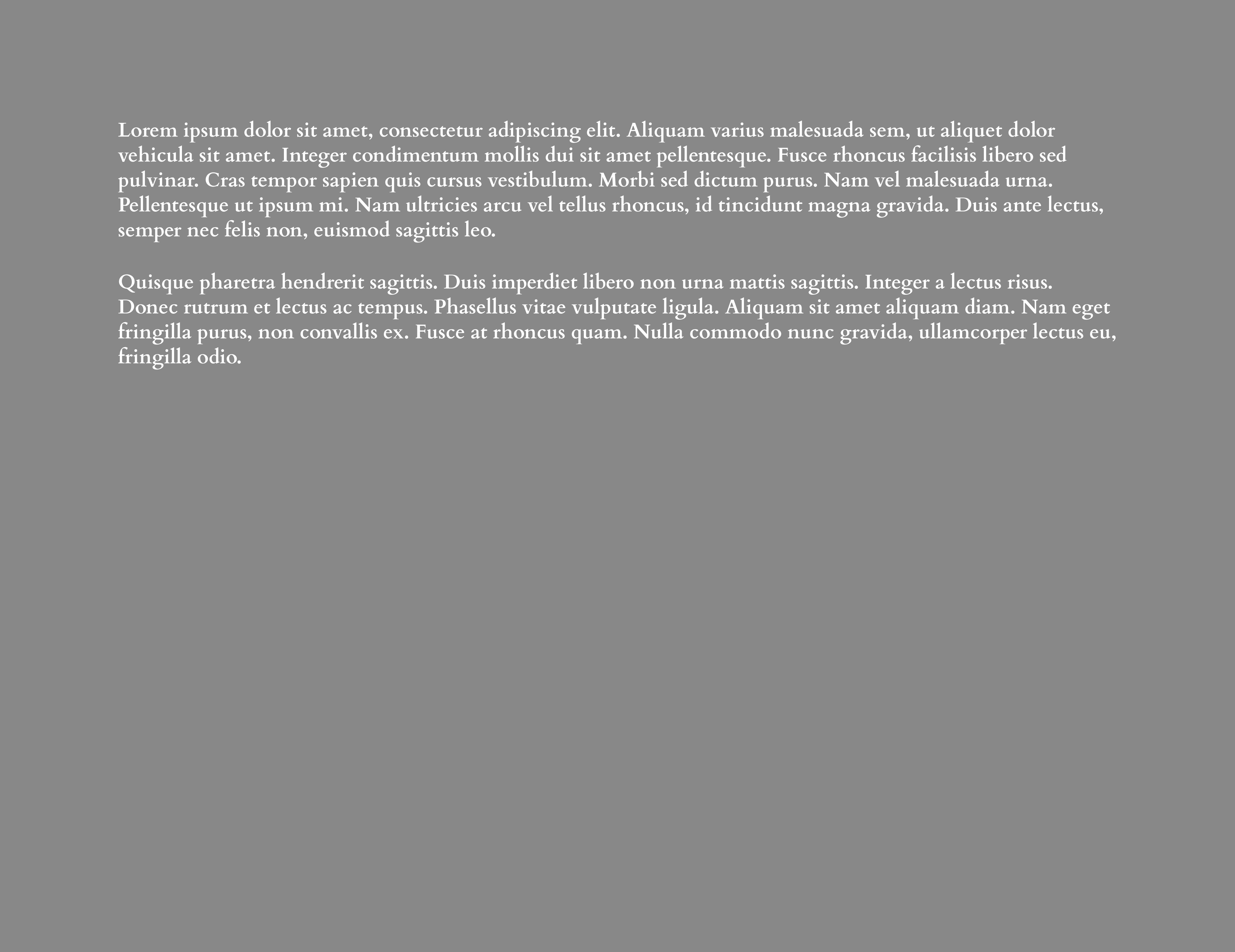 1 Column Text
