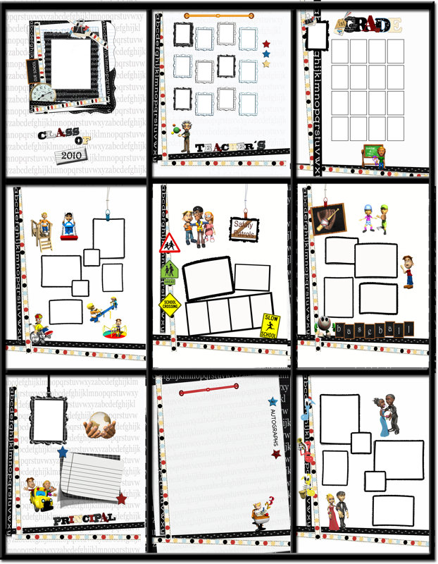 Yearbook School Days Template