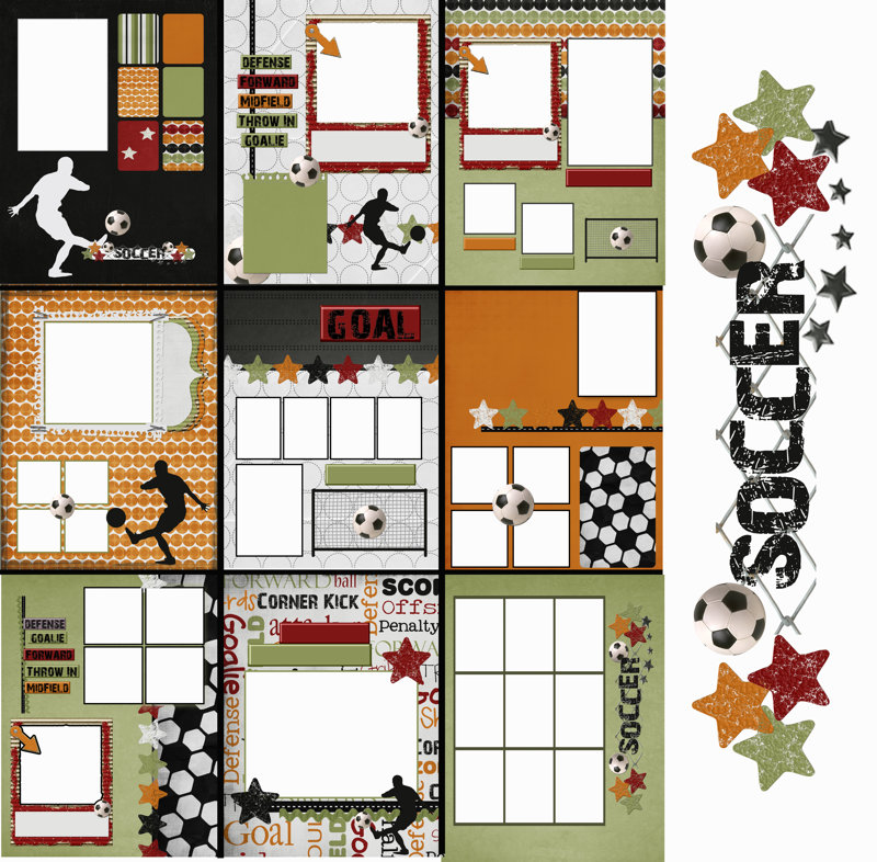 Soccer Team Memory Book Template