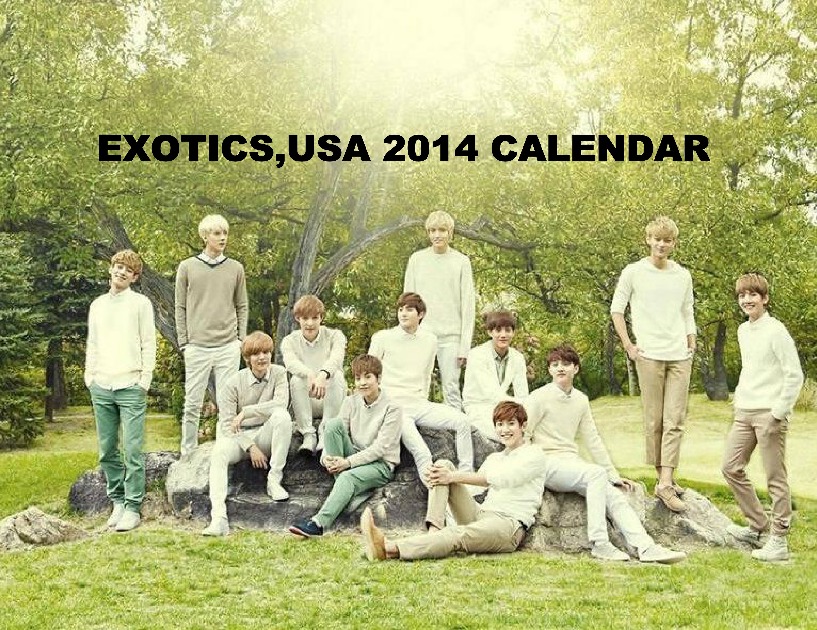 EXOTICS,USA 2014 CALENDAR